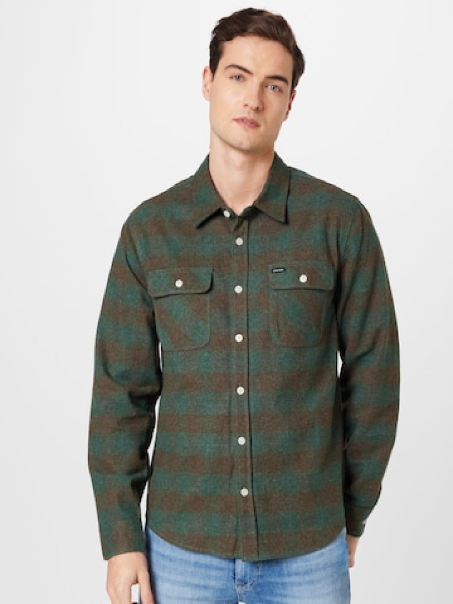 Hombres Brixton Tallas Grandes | Camisa Regular Fit Con Botones 'Bowery'